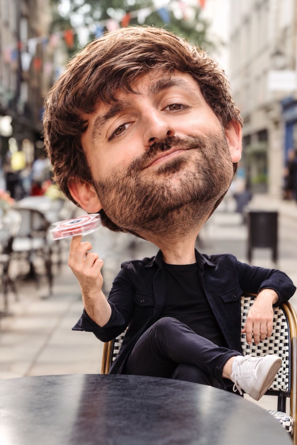 Fergus performing magic outdoors